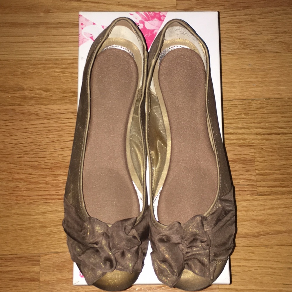 Chinese Laundry bronze flats
